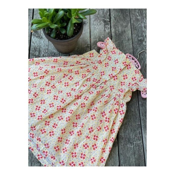 Baby Gap Prairie Floral Dress Sz 3 Years Ruffle Cottagecore - Picture 3 of 6